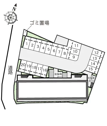 ★手数料０円★松原市北新町　月極駐車場（LP）